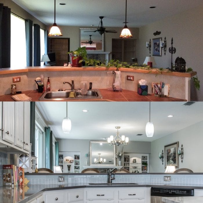 Kitchen With Island And Breakfast Bar